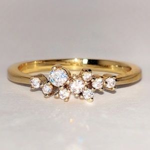 AmberRenée & Co Jewelry - 14k Diamond Cluster Ring Luxe Bijoux AmberRenée & Co Jewelry - 14k Diamond Cluster Ring Luxe Bijoux